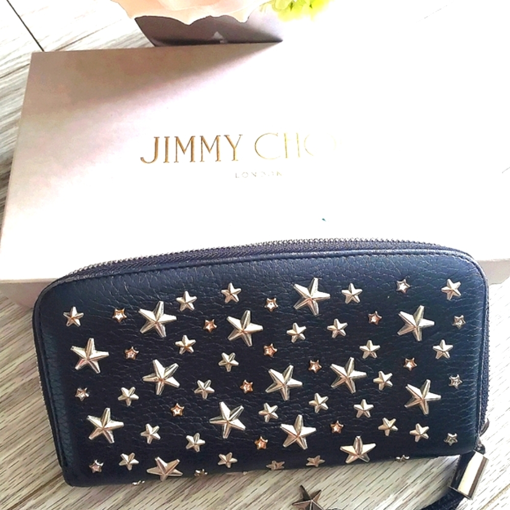 Jimmy Choo Star studded leather wallet